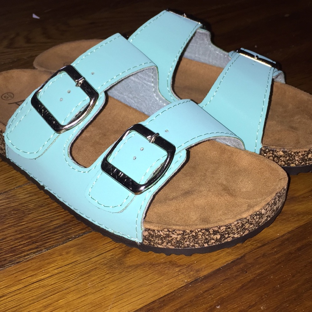 Teal Corkbed Sandals